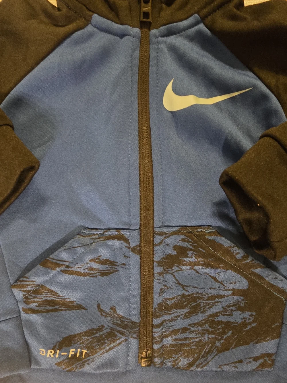 Nike Baby Dri-FIT Hooded Tracksuit Set Blue Black 6-9M 70-75cm